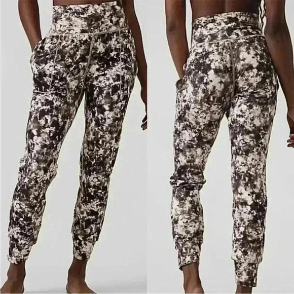 EUC Athleta printed salutation jogger pants women’s size 1X soft stretchy pocket - Picture 1 of 13